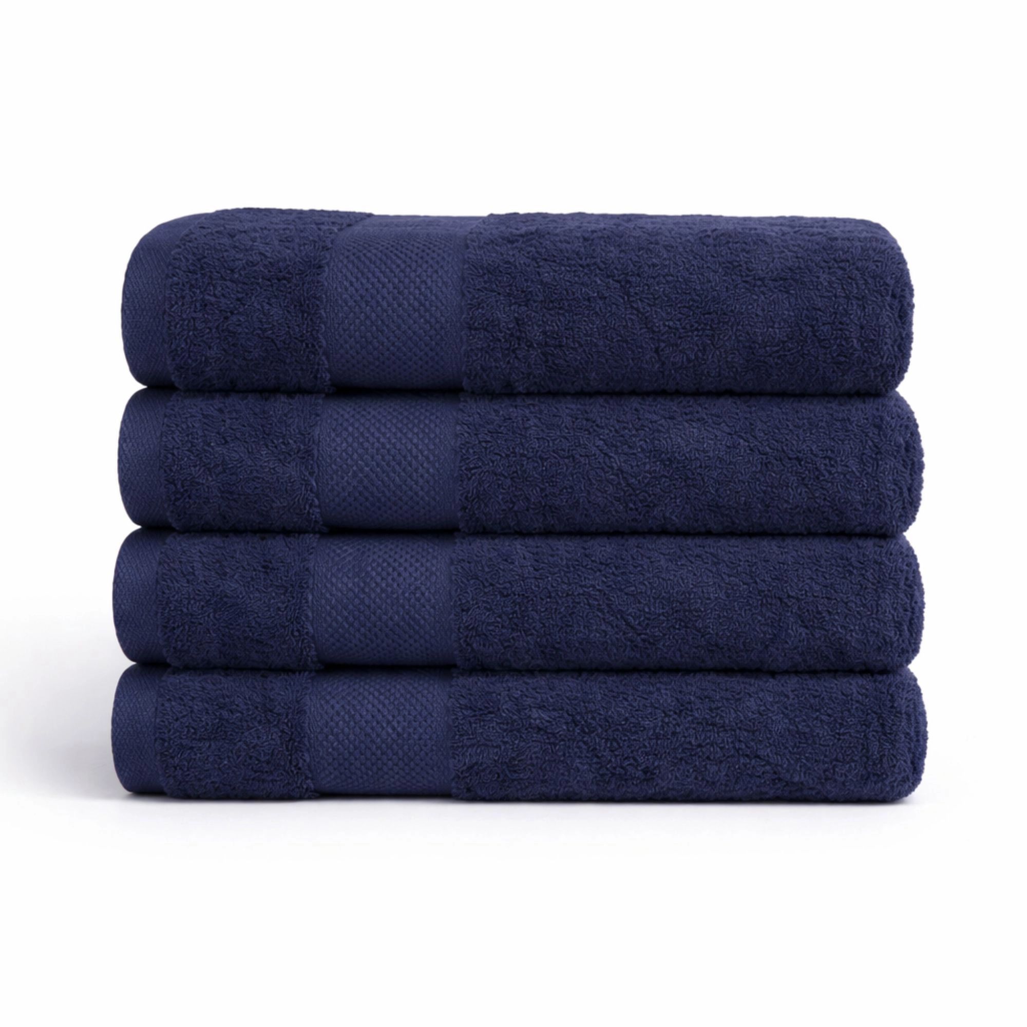 Egyptisk bomulds håndklæde - 100% egyptisk bomuld - Badehåndklæde 70x140 cm - Orkidé - Mørkeblå