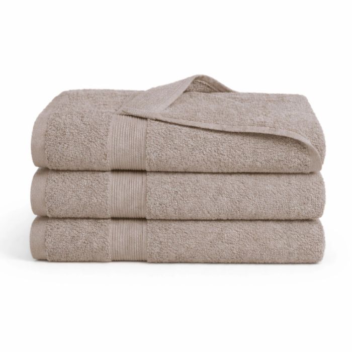 Bambus håndklæde - 50x100 cm - Bambus/bomuld - Sand