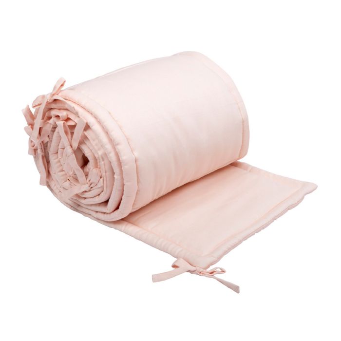Sengerand - Blød sengerand 360x30 cm - Peony lyserød - Sengerand til tremmeseng - Müsli By Green Cotton