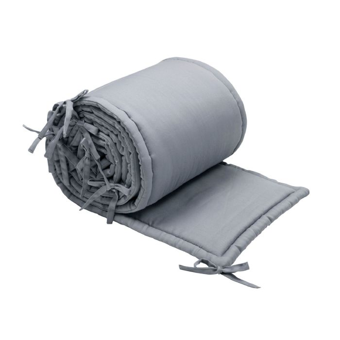 Sengerand - Blød sengerand 360x30 cm - Blå - Sengerand til tremmeseng - Müsli By Green Cotton