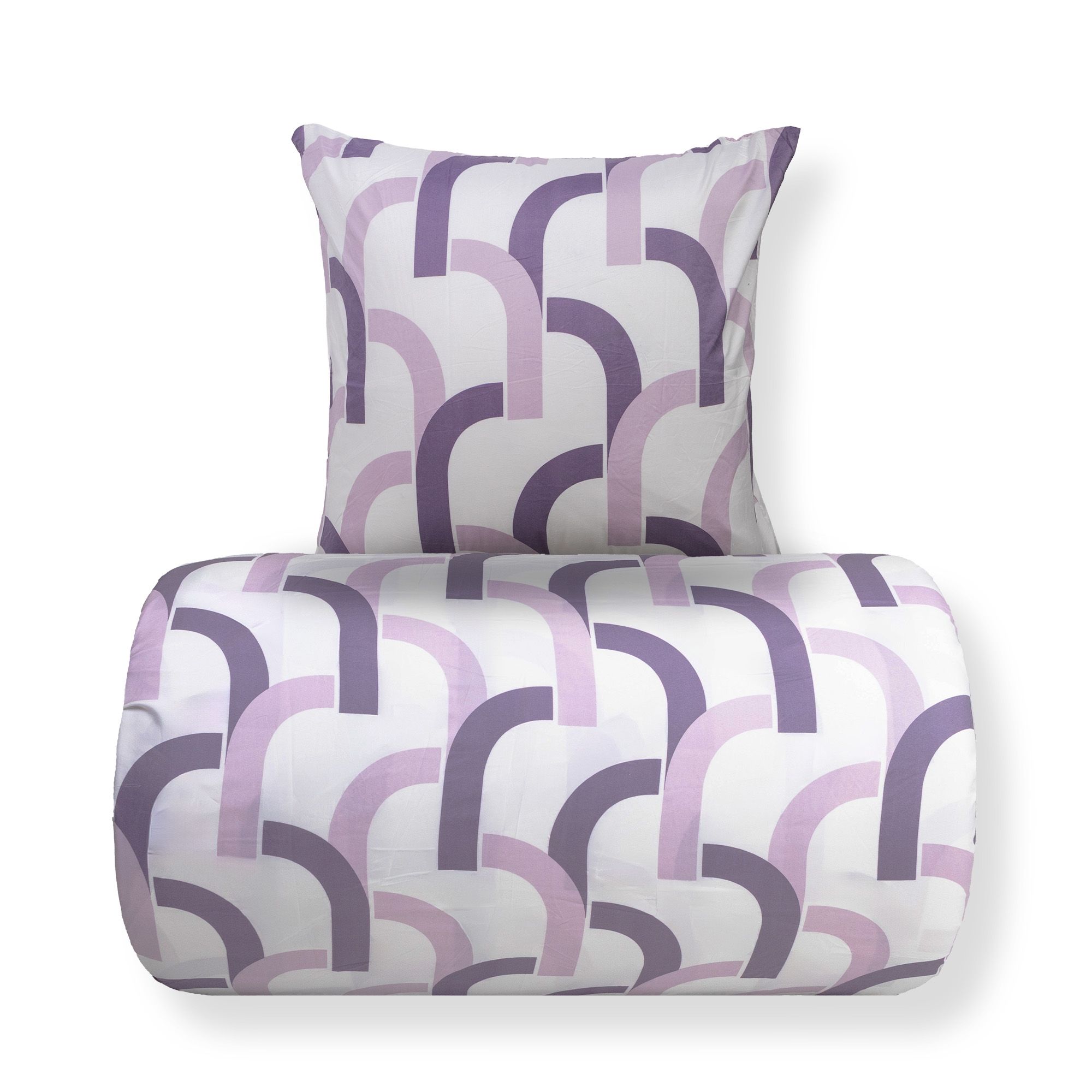 Sengetøj 140x220 cm - Microfiber - Lilla print