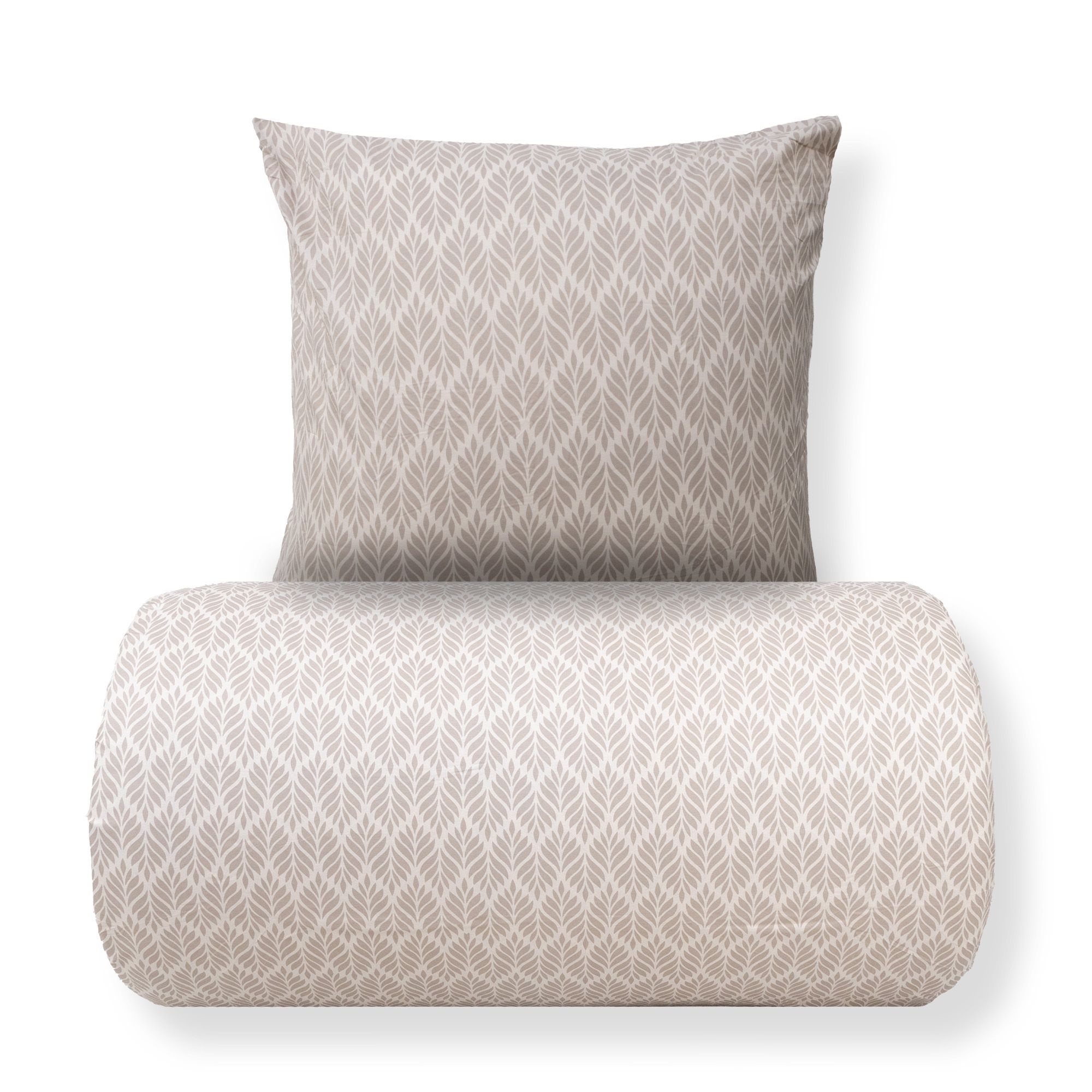 Sengetøj 140x200 cm - Microfiber - Sandfarvet mønster