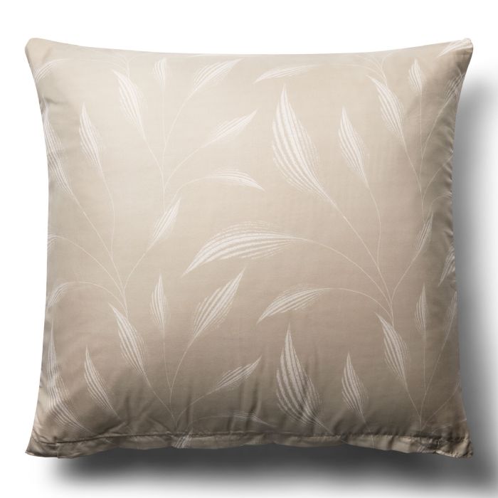  Pudebetræk 60x63 cm - Beige hovedpudebetræk med blade - Microfiber pudebetræk - IN Style