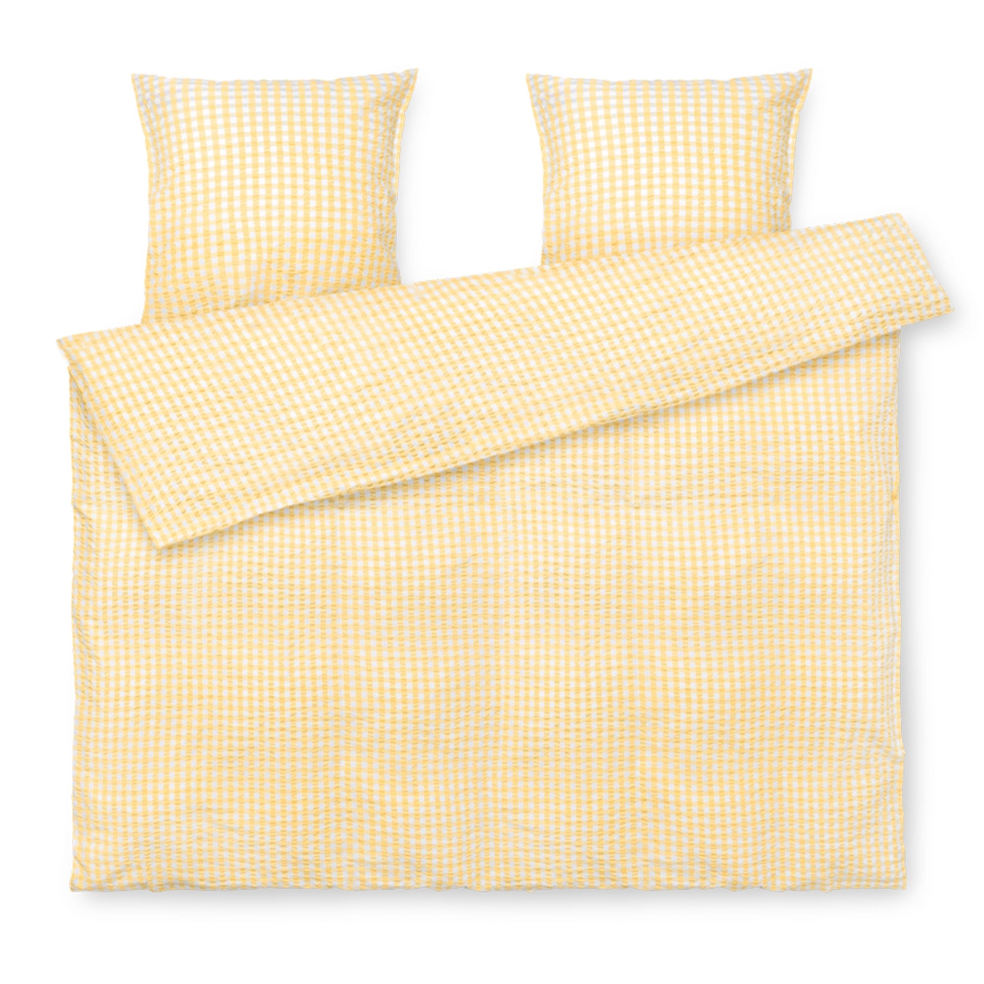 JUNA dobbelt sengetøj 200x220 cm - 100% økologisk bomuld - Bæk&Bølge gul
