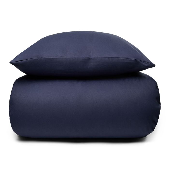 Sengetøj - Ensfarvet mørkeblåt sengesæt - Microfiber sengelinned - IN Style sengelinned 
