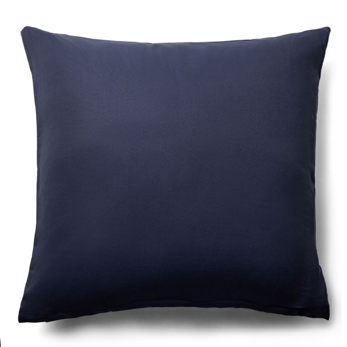  Pudebetræk 60x63 cm - Ensfarvet mørkeblåt hovedpudebetræk - Microfiber pudebetræk - IN Style
