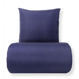 Sengetøj - Microfiber - Ensfarvet mørkeblå