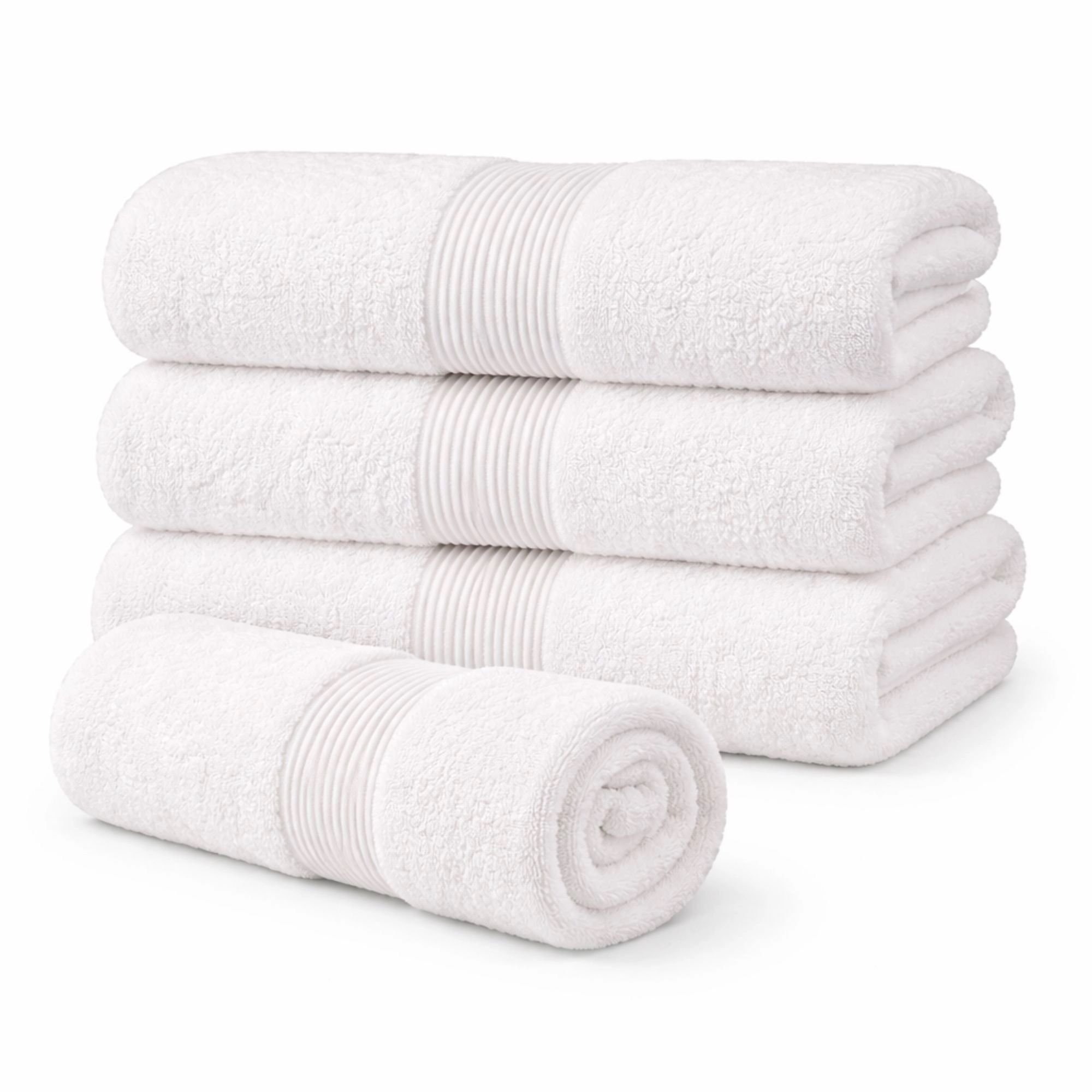 Økologisk håndklæde - 100% GOTS-certificeret bomuld - Gæstehåndklæde 40x60 cm - Hvid