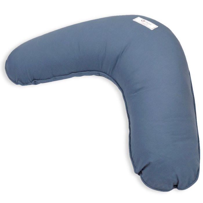 Ammepude - Müsli - 75x35 cm - Kapok - Indigo - Ensfarvet blå