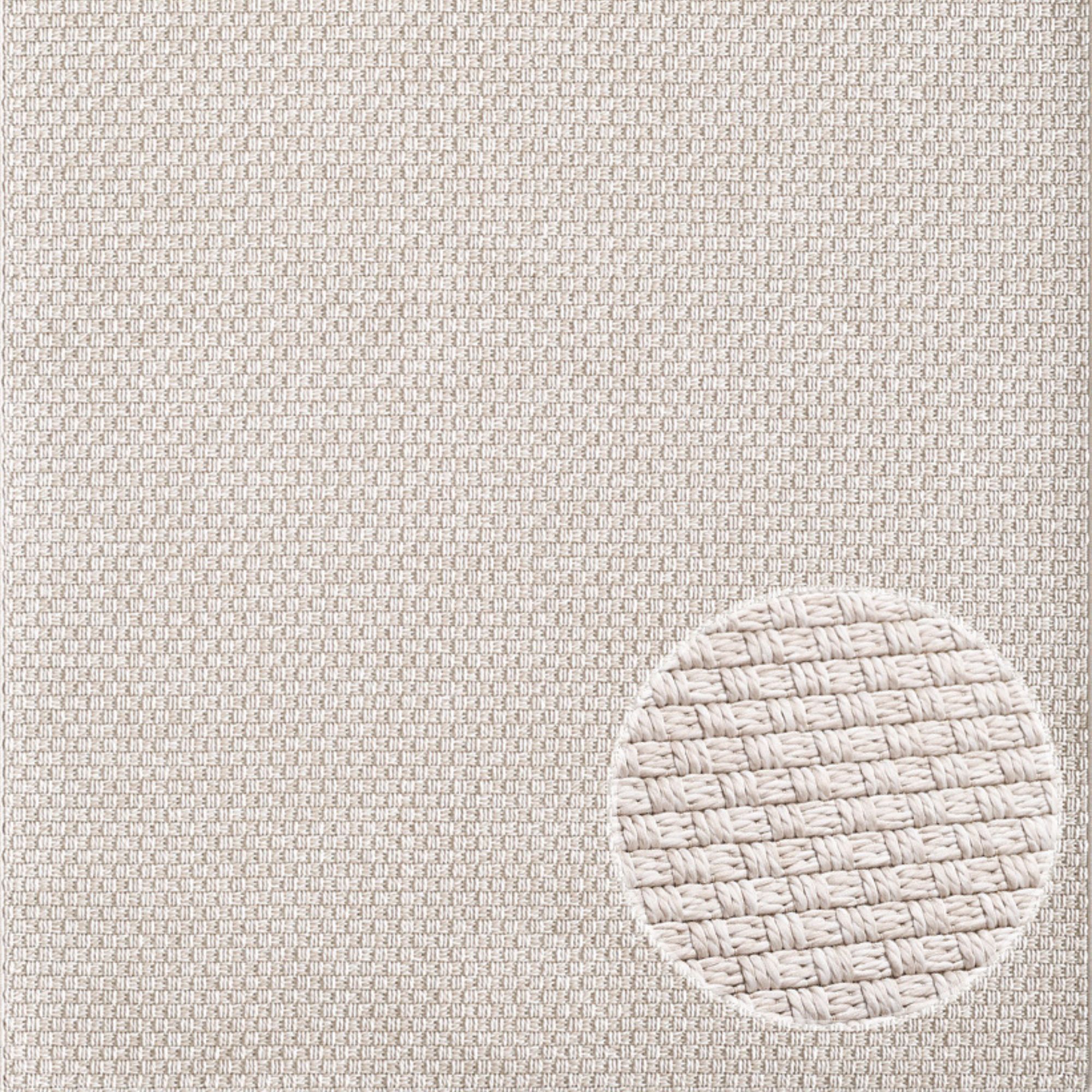 Gulvtæppe - 80x150 cm - Vævet tæppeløber - Beige - Helsinki - Nordstrand Home