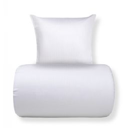 Sengetøj - Egyptisk bomuld - Hvide jacquardvævede striber