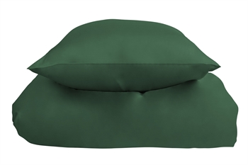 Junior sengetøj - 100x140 cm - Mørkegrøn - Bambus sengetøj - Satinvævning - 100% Bambus - Nature By Borg