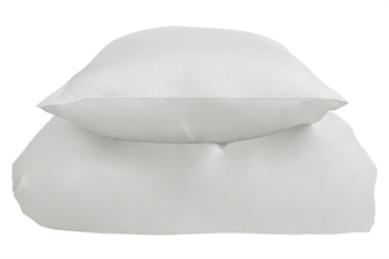 Bambus sengetøj 200x220 cm - Hvid - Satinvævning - Dobbelt sengetøj - 100% Bambus - Nature By Borg