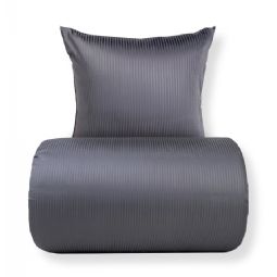 Sengetøj - Egyptisk bomuld - Grå jacquardvævede striber