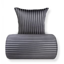 Bambus sengetøj - 100% bambus - Grå stribet