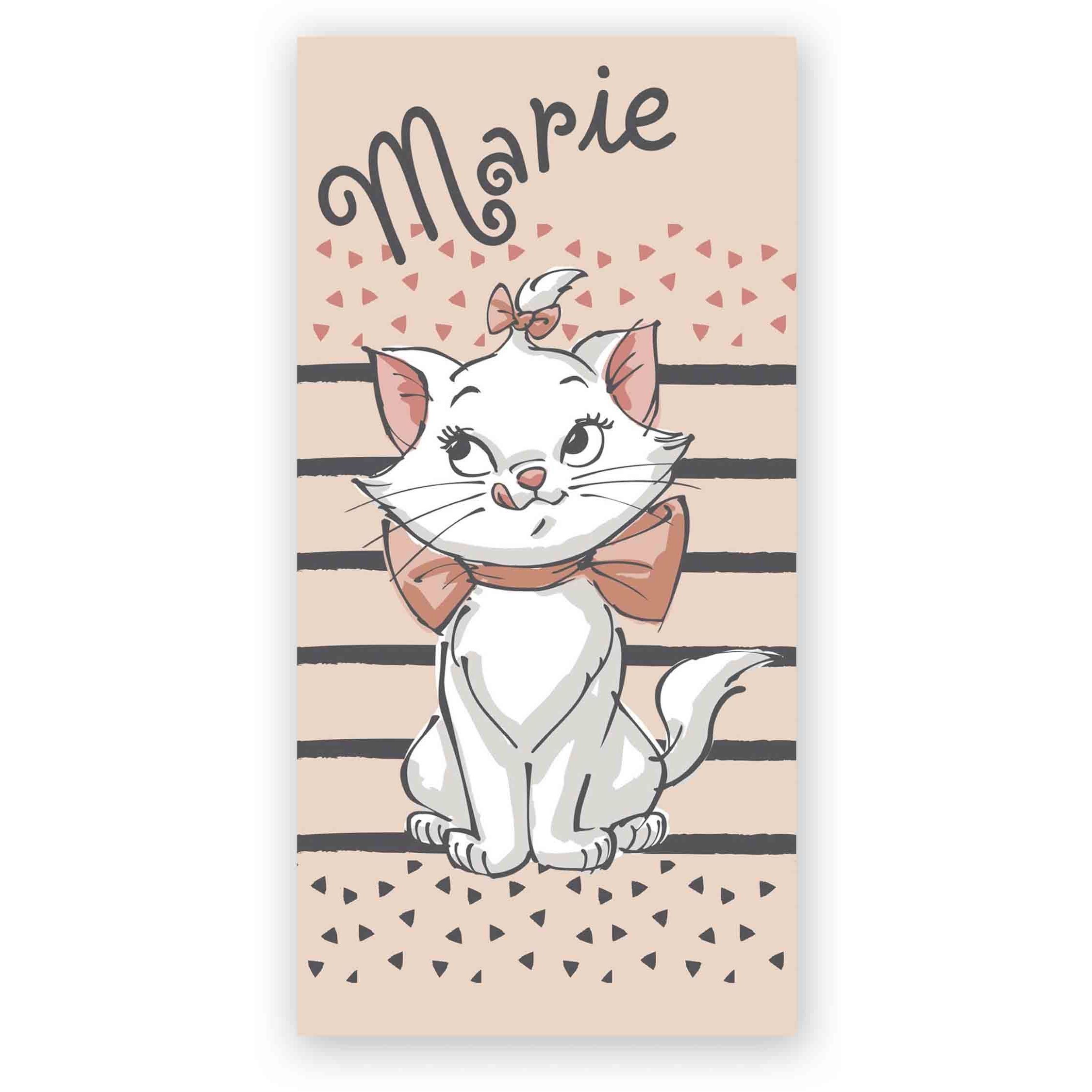 Aristocat Marie håndklæde - 70x140 cm - 100% bomuld - Blødt badehåndklæde med Marie fra Aristocat