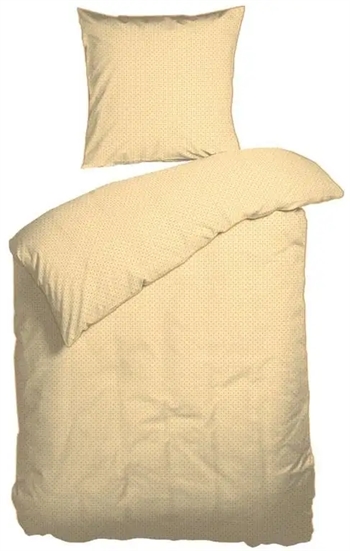 Se Junior sengetøj 100x140 cm - Gul - 100% økologisk bomuldssatin - Night & Day junior sengesæt hos Dynezonen.dk