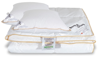 Dyne Pude Sæt Dobbelt Sommerdyne Gåsedun 200x220cm + Puder 60x63cm Borg Living