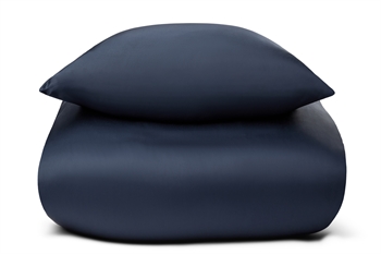 Bambus sengetøj 140x220 cm - Mørkeblåt sengetøj - Sengesæt i 100% Bambus - Nature By Borg