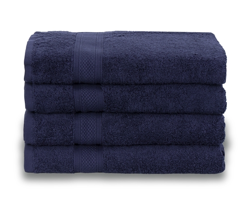 Håndklæde egyptisk bomuld - Badehåndklæde 70x140cm - Mørkeblå - Luksus håndklæder fra By Borg