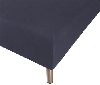Boxlagen 90×200 cm – 100% Bomuld – Blåt – Faconlagen til madras
