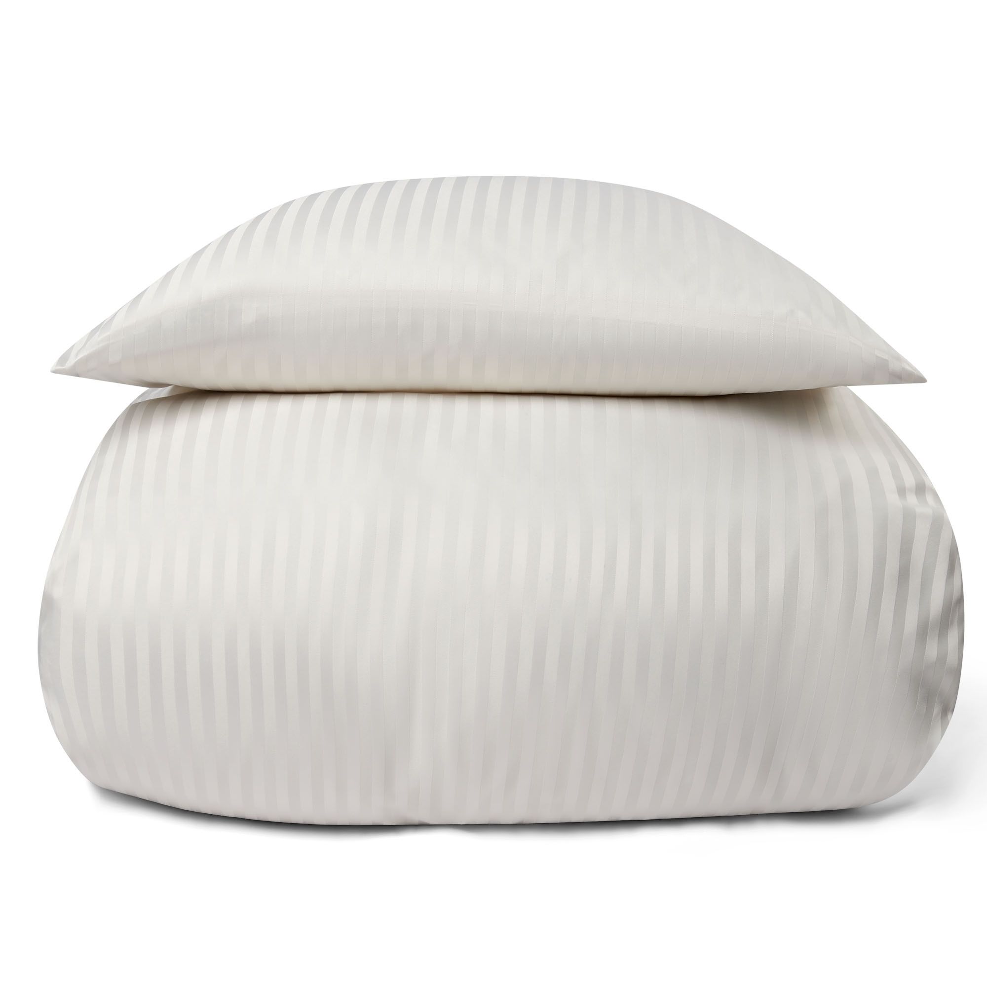 Sengetøj - Microfiber - Ensfarvet med creme farvet striber
