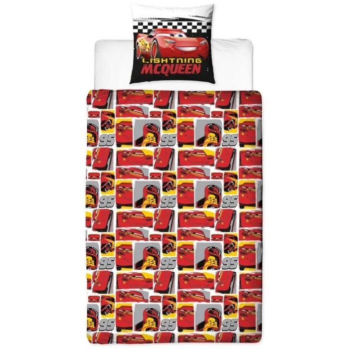 Billede af Cars sengetøj - 140x200 cm - Cars - Lynet Mc Queen sengesæt - 100% bomuld