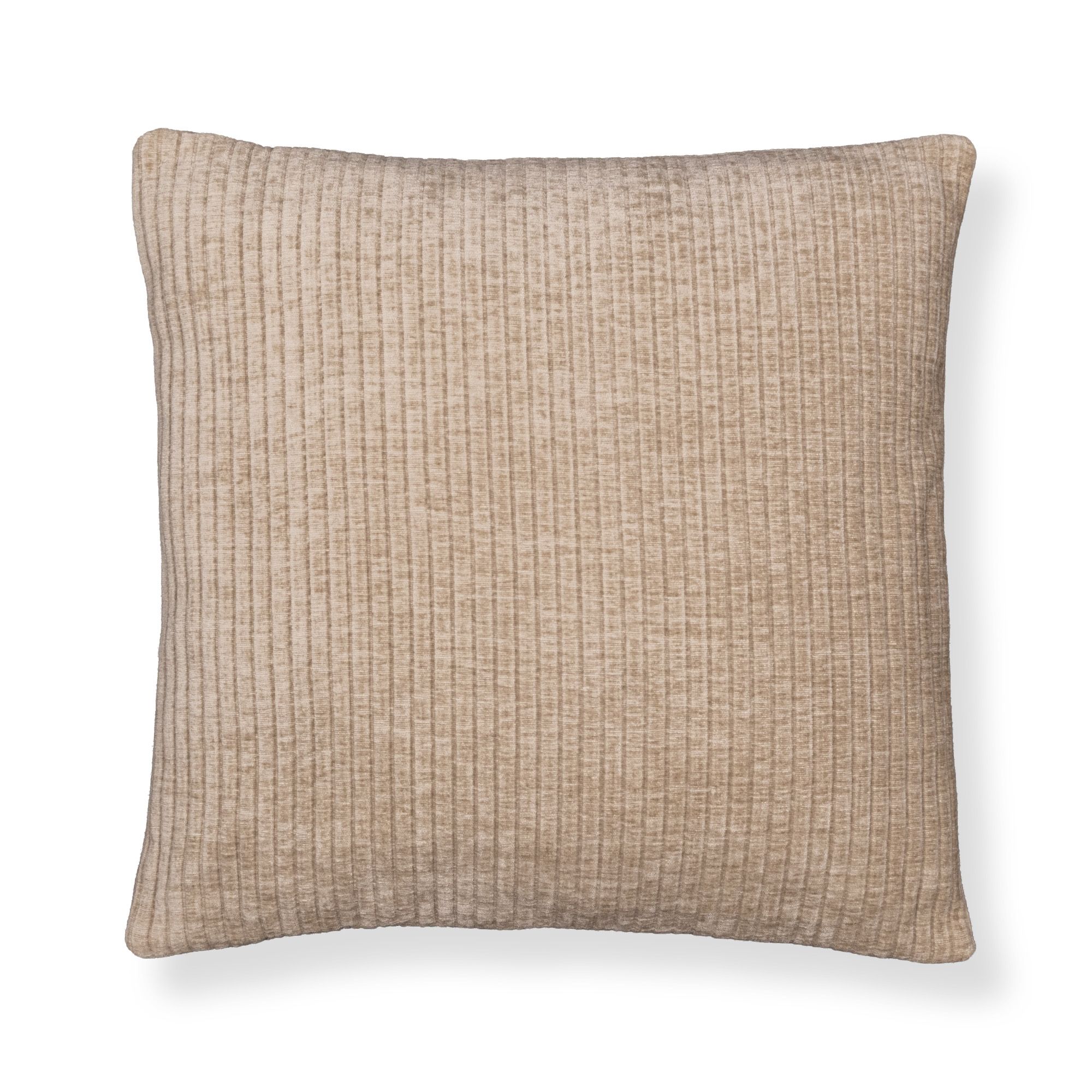 Pyntepude 45x45 cm - Sandfarvet sofapude med fløjls look - Blød pude til sofaen - Borg Living