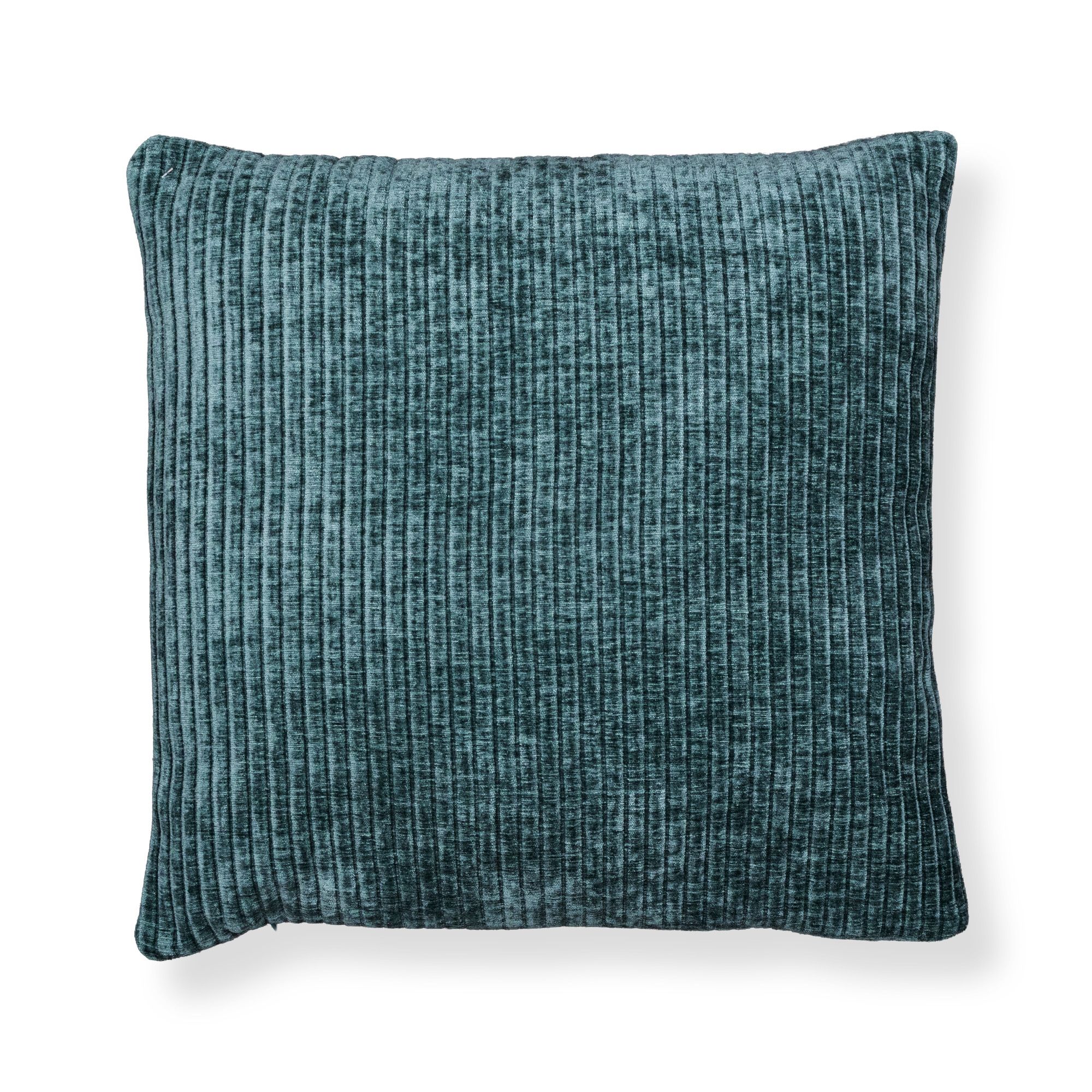 Pyntepude 45x45 cm - Blågrøn sofapude med fløjls look - Blød pude til sofaen - Borg Living
