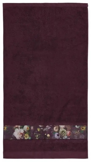 Billede af Essenza Fleur - Gæstehåndklæde - 30x50 cm - Lilla - 100% Bomuld - Håndklæder fra Essenza