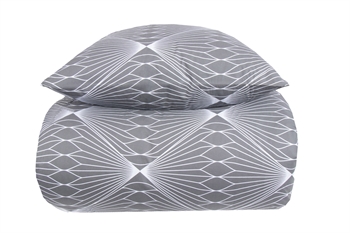 10: Sengetøj 140x220 cm - Diamond grey - Sengelinned i 100% Bomuld - Borg Living sengesæt