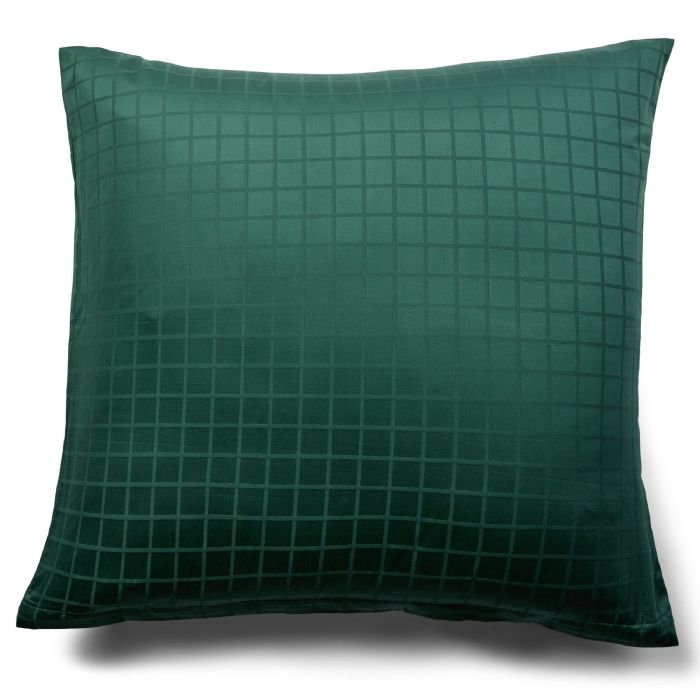 Pudebetræk 50x70 cm - 100% økologisk bomuldssatin - Grønt hovedpudebetræk - GOTS certificeret - By Borg