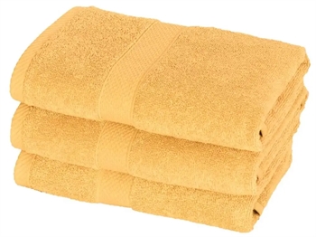 Se Håndklæde - gul - 50x100 cm - Diamant - 100% Bomuld - Bløde håndklæder fra Egeria hos Dynezonen.dk