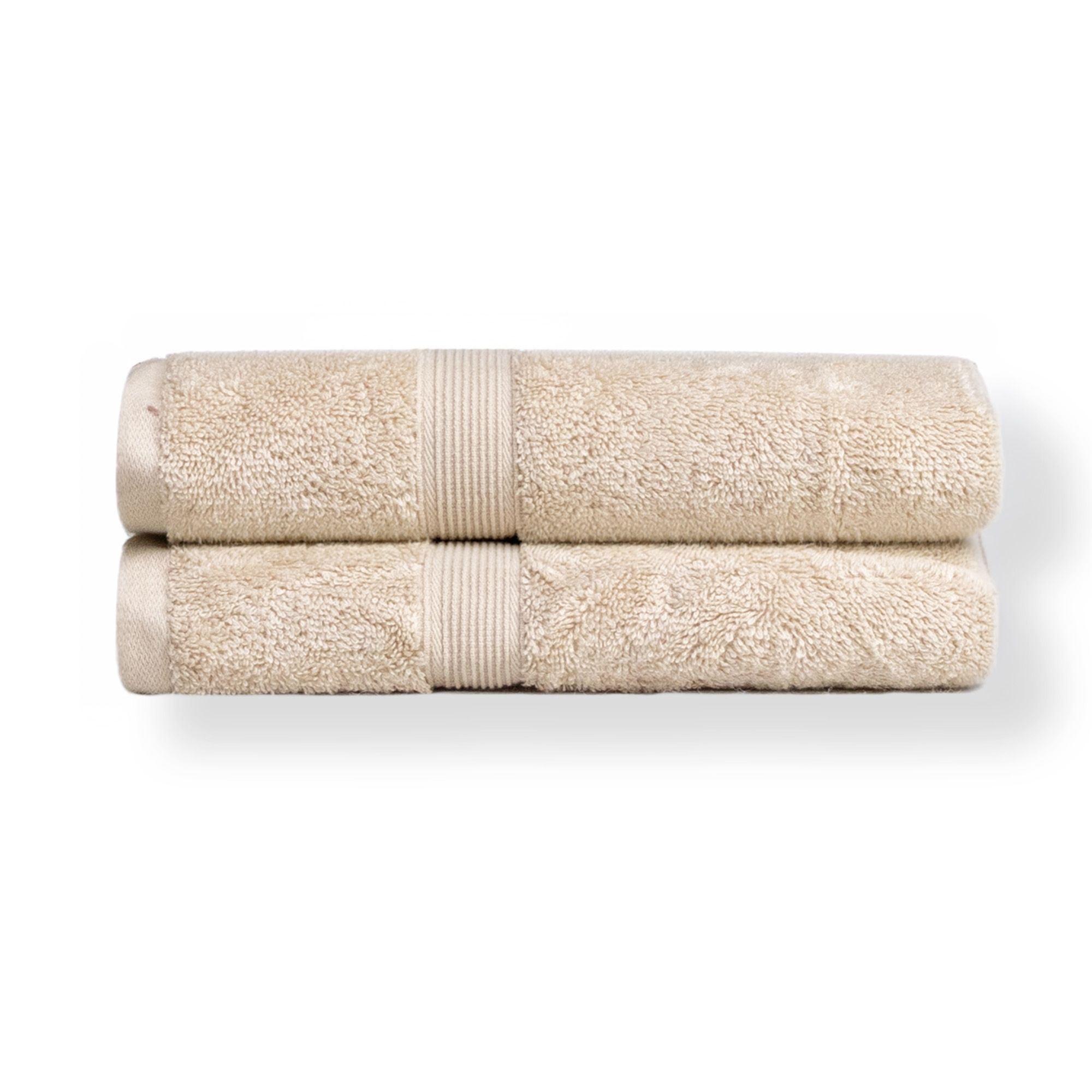 økologisk Håndklæde - 100% Gots-certificeret Bomuld - Gæstehåndklæde 40x60 Cm - Beige - Byborg