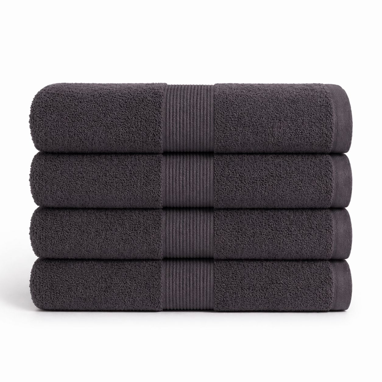 Bomulds håndklæde - 100% bomuld - Badehåndklæde 70x140 cm - Magnolia - Antracit
