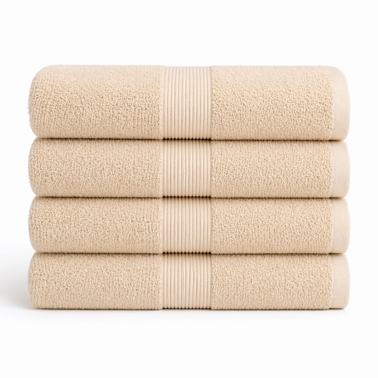 Bomulds håndklæde - 100% bomuld - Badelagen 100x150 cm - Magnolia - Creme
