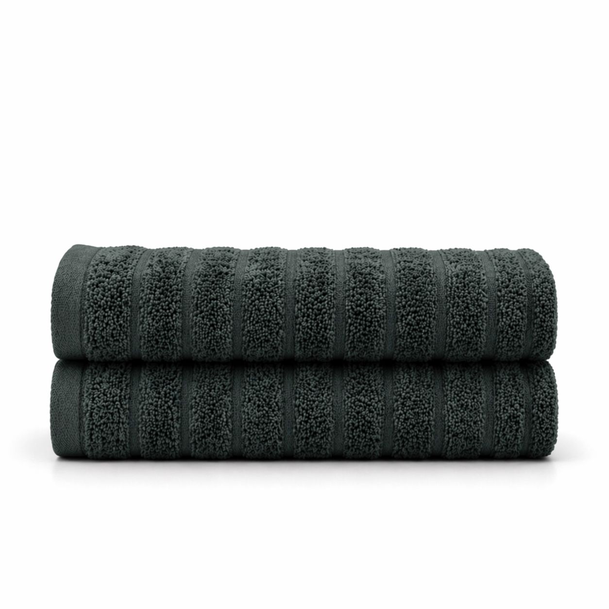 Bomulds håndklæder - 100% kæmmet bomuld - Badehåndklæder 70x140 cm - 2-pak - Mørkegrøn