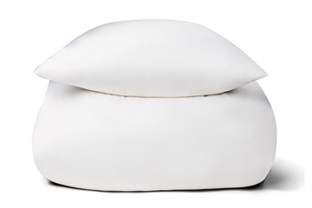 Bambus sengetøj 200x220 cm - Hvid - Satinvævning - Dobbelt sengetøj - 100% Bambus - Nature By Borg