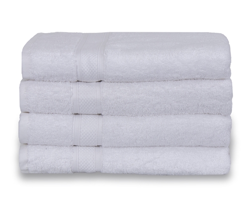 Håndklæde egyptisk bomuld - Badehåndklæde 70x140cm - Hvid - Luksus håndklæder fra By Borg