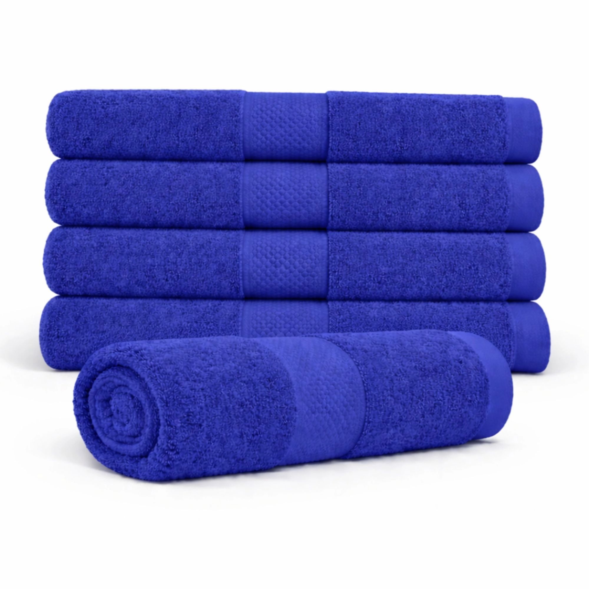 Bomulds håndklæde - 100% bomuld - Badehåndklæde 70x140 cm - Diamant - Blå