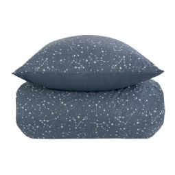 Sengetøj - Zodiac blue - Stjernebillede - Dynebetræk i 100% Bomuld - Borg Living sengesæt