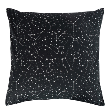 Pudebetræk 60x63 cm - Zodiac black - Hovedpudebetræk i 100% Bomuld