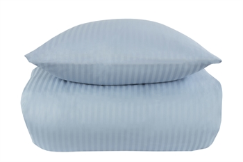 Sengetøj dobbeltdyne 200x220 cm - Lyseblåt sengetøj i 100% Bomuldssatin - Borg Living sengelinned