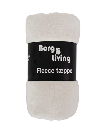 Fleece tæppe - Hvidt - 150x200 cm - Blødt og lækkert sofatæppe - Borg Living