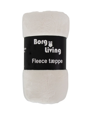 4: Fleece tæppe - Hvidt - 150x200 cm - Blødt og lækkert sofatæppe - Borg Living