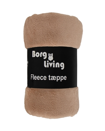 14: Fleece tæppe - Lysebrun - 150x200 cm - Blødt og lækkert sofatæppe - Borg Living
