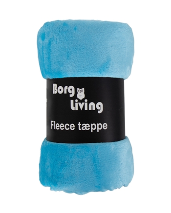 9: Fleece tæppe - Lyseblå - 150x200 cm - Blødt og lækkert sofatæppe - Borg Living