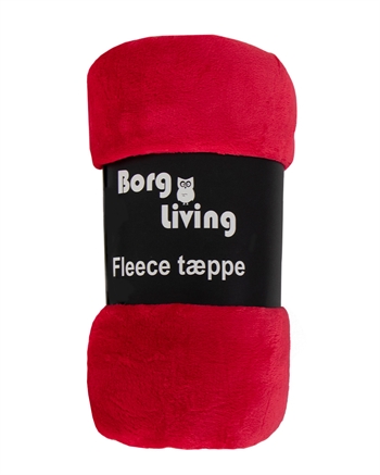 13: Fleece tæppe - Rød - 150x200 cm - Blødt og lækkert sofatæppe - Borg Living