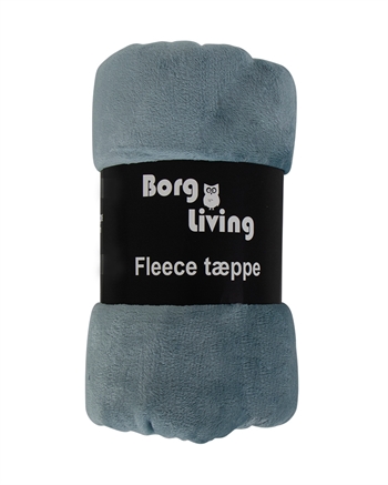 Fleece tæppe - Støvet blå - 150x200 cm - Blødt og lækkert sofatæppe - Borg Living
