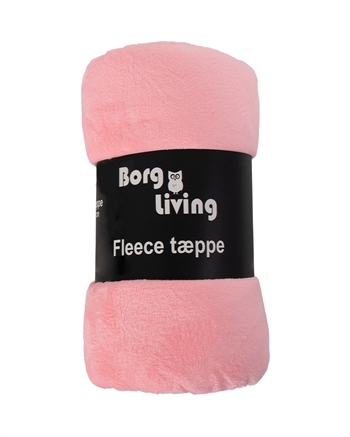 Fleece tæppe - Lyserød - 150x200 cm - Blødt og lækkert sofatæppe - Borg Living